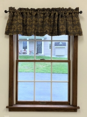 SHADOWBROOK VALANCE MUSTARD/BLACK 72"X15.5"